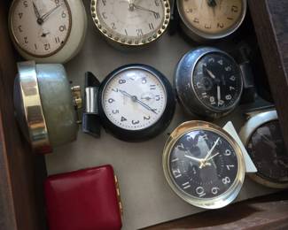 Owner fixed/repaired clocks and watches. There are drawers full!