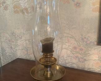 1950's Brass Hurricane Lamp
