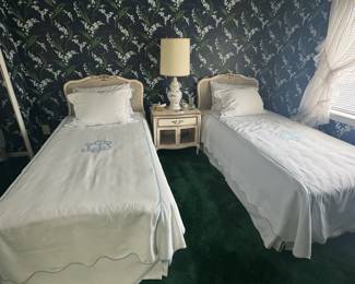 French Provincial Twin Size Headboards and Mattresses 