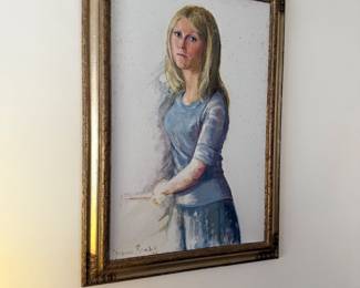 Oil on canvas portrait