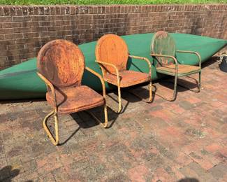 Vintage metal outdoor chairs