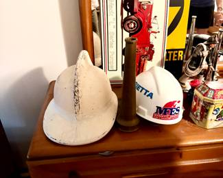 Vintage fireman helmet