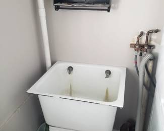 Cast iron laundry sink