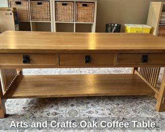 Arts and Crafts Oak Coffee Table