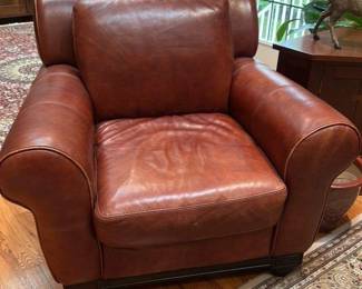 Brown Leather Club Chair 