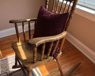 Antique Oak Rocking Chair 