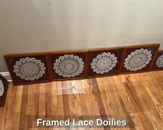 Framed Lace Doilies 