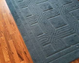 Mid Century Modern Geometric Patterned Area Rug 