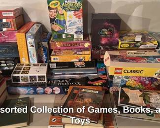 Assorted Collection of Books, Games and Toys 