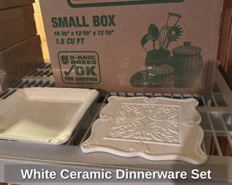 White Ceramic Dinnerware Set 