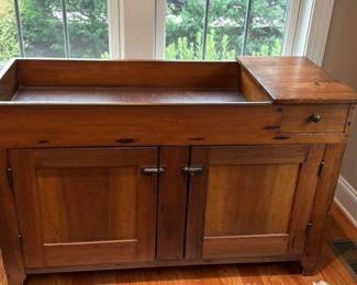 Antique Wooden Cabinet With Drawers 