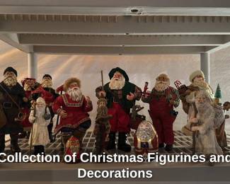 Collection of Christmas Figurines and Decorations 