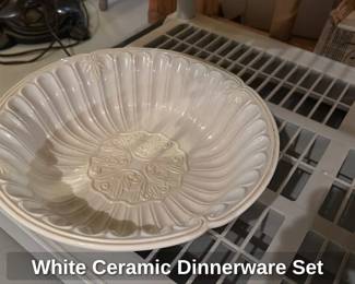 White Ceramic Dinnerware Set 