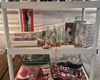 Assorted Christmas Decorations and Figurines 