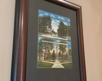 Vintage University Campus Postcard Collage 