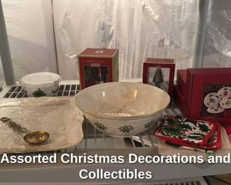 Assorted Christmas Decorations and Collectibles 