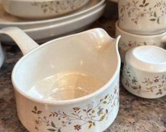 Vintage Floral Pattern Ceramic Pitcher and Mugs Set 