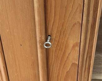 Antique Pine Display Cabinet 