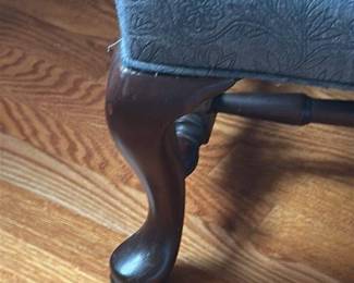 Wingback Armchair with Cabriole Legs 