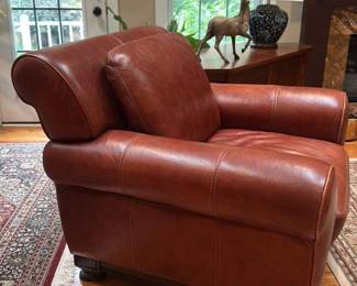 Brown Leather Club Chair 