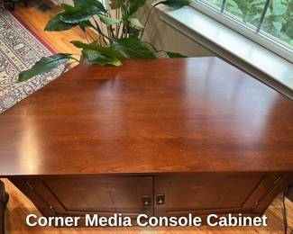 Corner Media Console Cabinet 