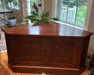 Corner Media Console Cabinet 