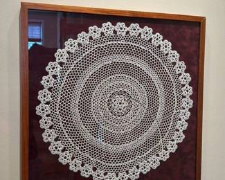 Framed Lace Doilies 