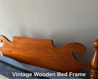 Vintage Wooden Bed Frame 