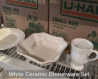 White Ceramic Dinnerware Set 