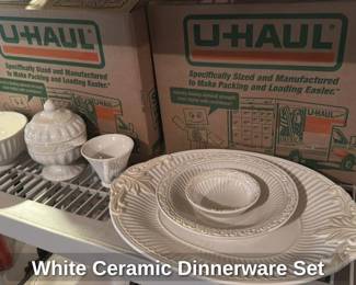White Ceramic Dinnerware Set 