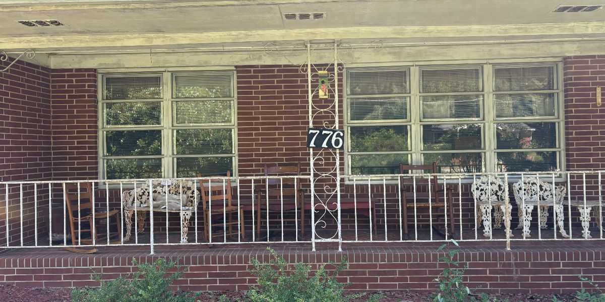 Cast iron furniture set, rockers, bench lg mason jar, antique cream can