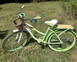 Super cute beach cruiser with basket