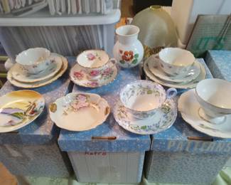 Teacups, tons of sewing patterns