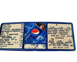 Vintage Pepsi Restaurant Menu Sign Changeable Type Letters