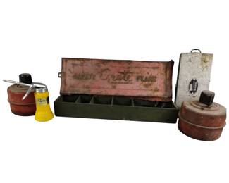 Vintage Road Flares Automotive Trucking Reflectors Lamps Oiler