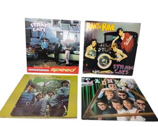 Vintage 1980s Albums Vinyl Stray Cats Madness & 1960s Monkees