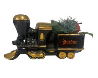 Purdue Special Locomotive Train Engine Pottery Planter Official Mascot