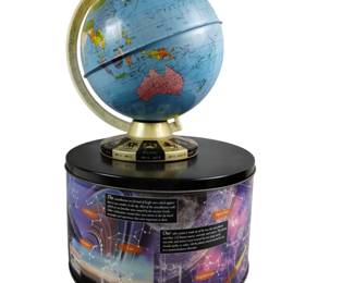 Vintage Pressed Ohio Art Astrology Zodiac Globe + Tin
