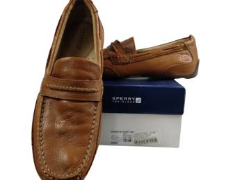 Mens US10.5 Leather SPERRY Navigator Loafers Shoes Original Box