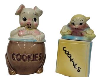 Vintage Cookie Jars American Bisque Jack in the Box Pig Sealy?