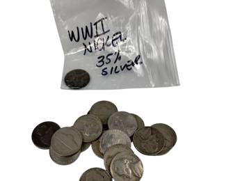 Vintage Coins US Jefferson Nickels Older Years 1 War 1945 35% Silver