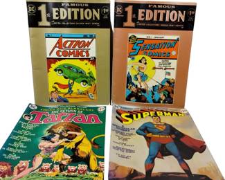 4 1974 Collectors Comics Superman Tarzan Action Sensation
