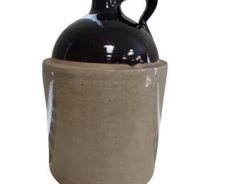 2 Gallon Stoneware Crock Jug Primitive Pottery