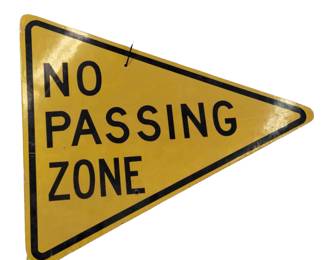 Highway Sign No Passing Zone Plywood Reflective