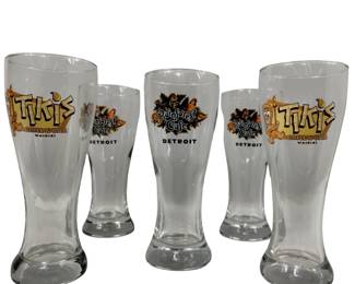 Rainforest Cafe Detroit & Tikis Waikiki Pilsner Beer Glasses