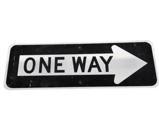 Steel Reflective Highway Sign ONE WAY