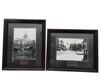 Antique Streetcar Scene Ft Wayne IN Allen County Courthouse Calhoun Street Photos Framed