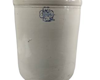 10 Gallon Crock Alabama Miller 4 Leaf Clover Salt Glaze