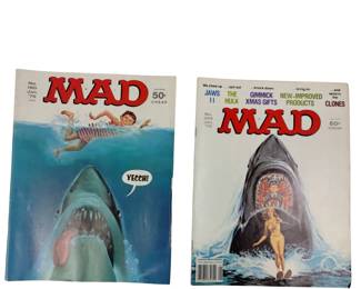 Vintage Mad Magazines 1976 & 1979 JAWS Jaws II Movies