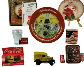 Coca-Cola Coke Collectibles Plate Truck Mug Cast Iron LOT